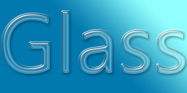 glass text effect