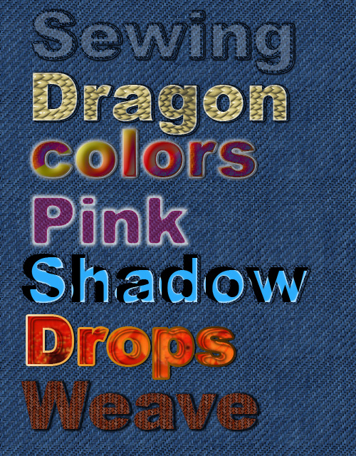 sewing styles and effects