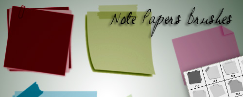 paper notes brushes