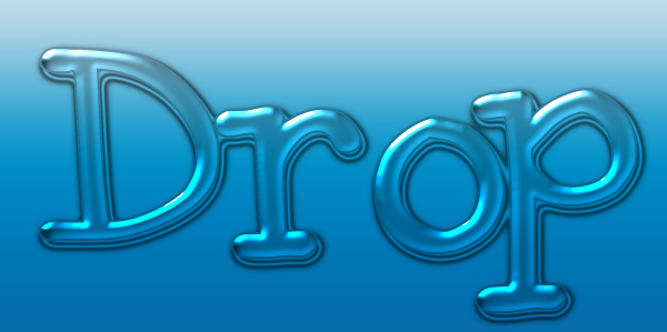 water drop text
